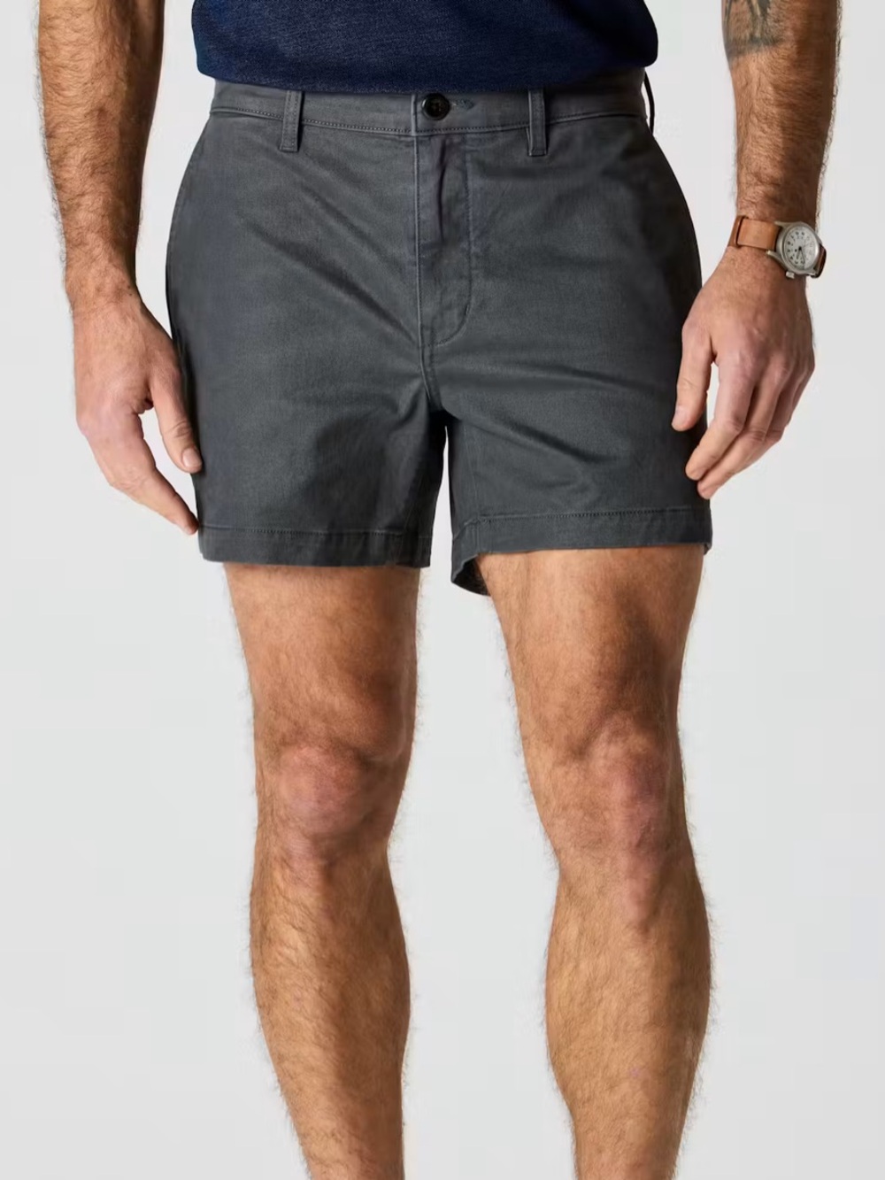 Huckberry Flint & Tinder 365 Chino 5” Short Charcoal Gray Stretch Cotton-31